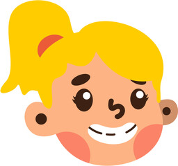 Children Head Avatar Vector