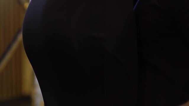 A Couple In A Intimal Moment. Man And Woman Slow Motion