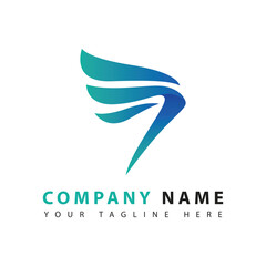 Wings logo design template. Vector illustration.