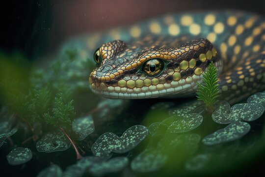 Snake Stock Photo, Wildlife Photography, Generative Ai