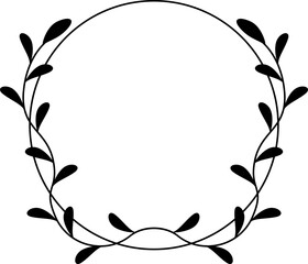 Leaf Circle Frame Vector