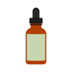 Essential oil glass bottle vector illustration in trendy 3d realistic design style. Scalp and Hair Strengthening Oil With Biotin and Essential Oils. Editable graphic resources for many purposes.