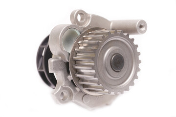 car cooling system. car pump on a white background. side view