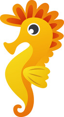 Seahorse cartoon character