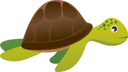 Sea turtle cartoon character
