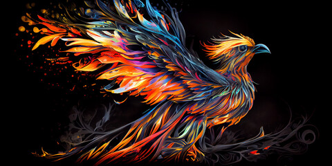 Fototapeta na wymiar phoenix art