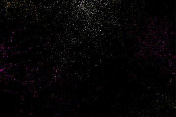 Black vector background with splashes paint. The night sky. Background, template, banner design.