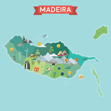 Stylized Madeira Map.