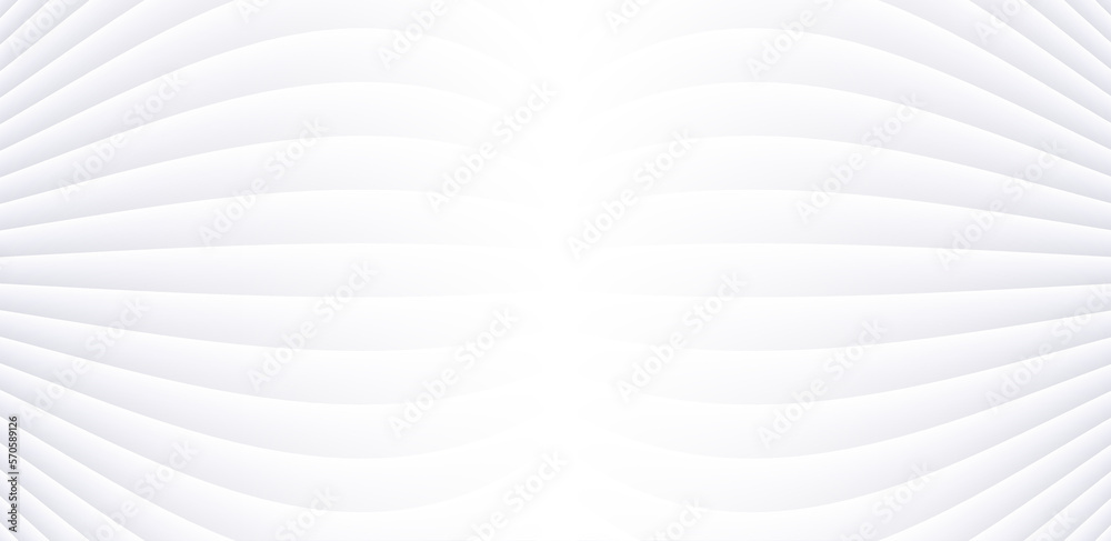 Poster white striped pattern background, 3d lines design, abstract symmetrical minimal white gray backgroun