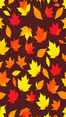 autumnal background of maple leaves