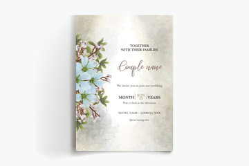 frame floral wedding invitation templates