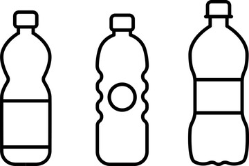 PET Bottle Plastic Icon Vector