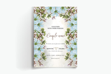 frame floral wedding invitation templates