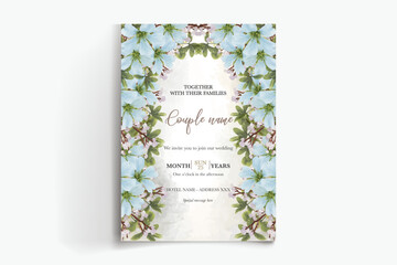 frame floral wedding invitation templates