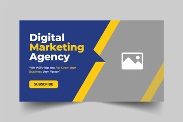 Creative business youtube thumbnail design