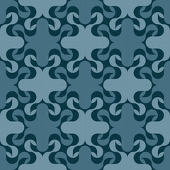 seamless blue victorian geometric pattern with mosaic ornament