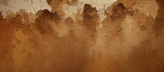 brown flat old wall texture background with Generative AI Technology