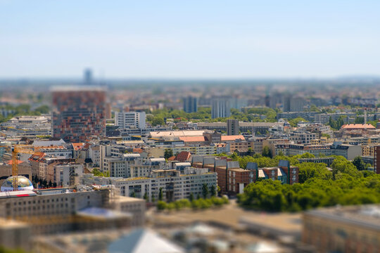 City aerial of Berlin Kreuzberg - Skyline of Berlin