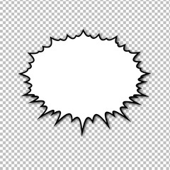 Empty Comic Speech Bubbles Pop Art. vector illustration