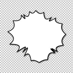 Empty Comic Speech Bubbles Pop Art. vector illustration