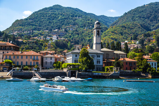 View of the village Torno Fagetto Laglio Quarzano on the Como Lake, Lombardy, Italy