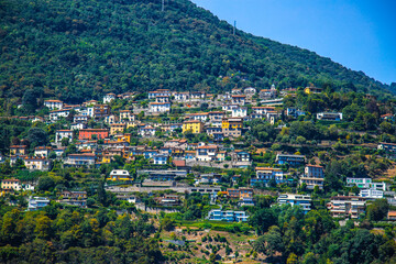 View of the village Torno Fagetto Laglio Quarzano on the Como Lake, Lombardy, Italy