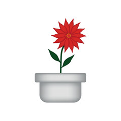 Flower pot icon.