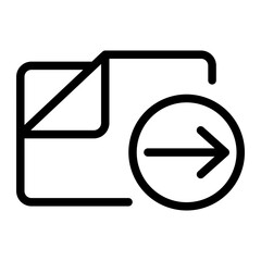 folder line icon