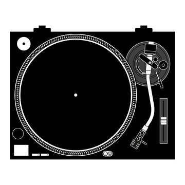 Vector image of the classic Technics SL-1210 turntable vinyl player