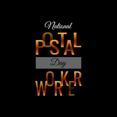 National Postal Worker Day. Geometric design suitable for greeting card poster and banner