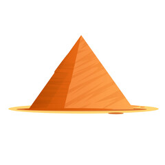 pyramid flat vector illustration clipart isolated on white background