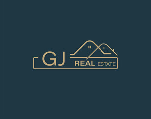 GJ Real Estate & Consultants Logo Design Vectors images. Luxury Real Estate Logo Design