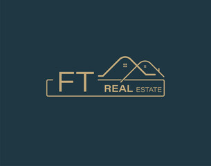 FT Real Estate & Consultants Logo Design Vectors images. Luxury Real Estate Logo Design