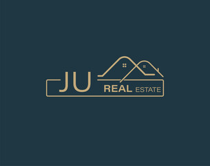 JU Real Estate & Consultants Logo Design Vectors images. Luxury Real Estate Logo Design