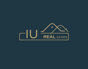 IU Real Estate & Consultants Logo Design Vectors images. Luxury Real Estate Logo Design