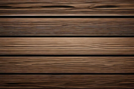 Background, texture, horizontal wooden planks. AI generative.