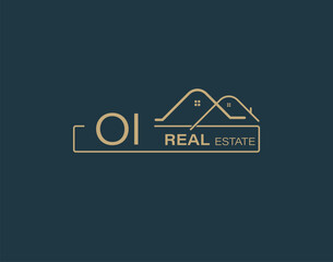OI Real Estate & Consultants Logo Design Vectors images. Luxury Real Estate Logo Design