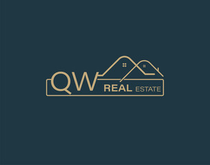QW Real Estate & Consultants Logo Design Vectors images. Luxury Real Estate Logo Design
