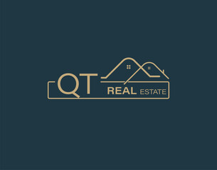 QT Real Estate & Consultants Logo Design Vectors images. Luxury Real Estate Logo Design