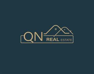 QN Real Estate & Consultants Logo Design Vectors images. Luxury Real Estate Logo Design