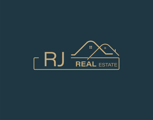 RJ Real Estate & Consultants Logo Design Vectors images. Luxury Real Estate Logo Design