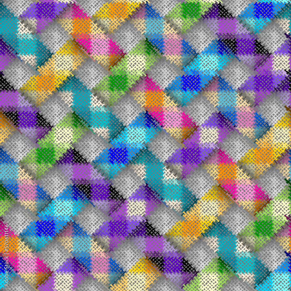 Poster Imitation of a texture of rough canvas. Seamless pattern.