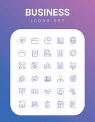 Business icons collection, vector illustration.