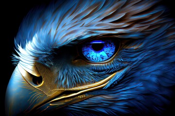 ฺBald eagle with eyes