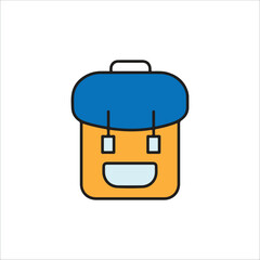 vector illustration of school bag image icon