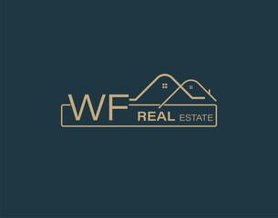 WF Real Estate & Consultants Logo Design Vectors images. Luxury Real Estate Logo Design