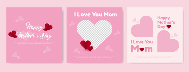 mother's day social media post template set