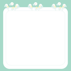 Frame with flowers and place for text. This vintage composition may be a card for invitation, wedding, greeting. It may be a paper, blank, decoration. this vector flowers made by papercut technic.