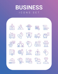 Business icons collection, vector illustration.