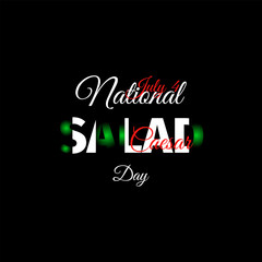 National Caesar Salad Day. Geometric design suitable for greeting card poster and banner